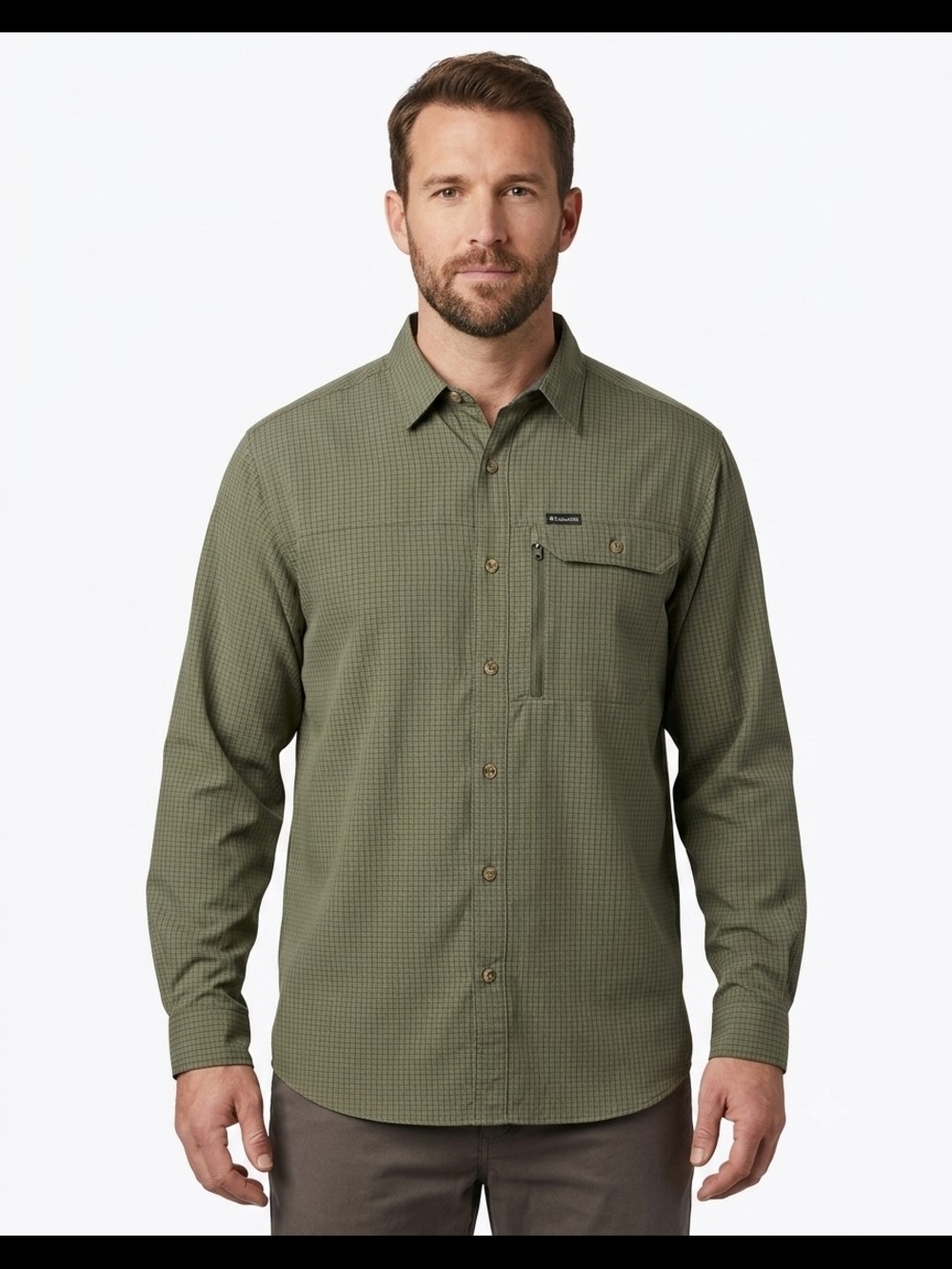 Columbia Olive Green Lightweight Men’s Shirt Jacket